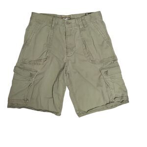 Y2K gorp field tested vintage regulation issue cargo‎ beige shorts Old Navy 33